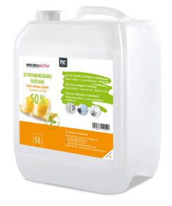 Höfer Chemie 50% Zitronensäure - technische Qualität für professionelle Reinigung - Haus und Garten - 5L Kanister | Höf