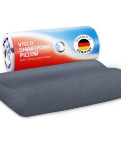 Kopfkissen HADAR Wave Quickdry 40x80 für Seitenschläfer & Rückenschläfer mit viskoartigem Schaum und Klima-Bezug