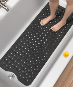 HITSLOCATION rutschfest Badewannenmatte, 101x40cm Antirutschmatte, Duschmatte BPA-Frei, Schimmelresistent & Maschinenwas