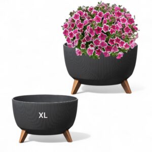 Eco Recycled Blumentopf Schale mit Füßen XL 47 cm