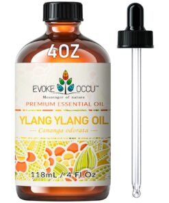 EVOKE OCCU Ylang Ylang Öl 118ml - rein ätherisches Öl für Haut & Haar - Aromatherapie & Diffusionsdüfte - DIY 4 FL Oz
