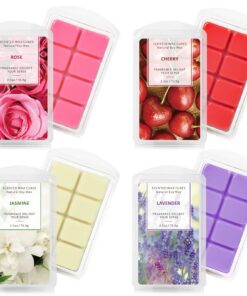 Scent-Hi Duftwachswürfel, 100% Sojawachs-Würfel, Rose, Lavendel, Jasmin, Kirsche Duftwachs für Heimdekoration Wachserwär