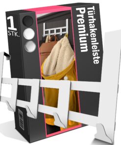 Menz Premium Türgarderobe zum Einhängen - Rostfreie Edelstahlhaken mit hoher Tragkraft für Kleider und Handtücher - Univ