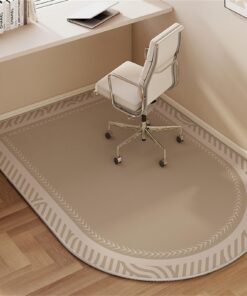 Highdi Elegantes Design Bodenschutzmatte für Büroleiter auf Parkett (Khaki, 40x60cm) Highdi Kratzfest rutschfest Verdi