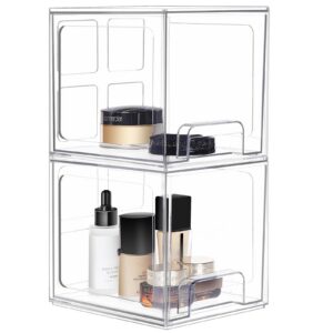 Greentainer Kosmetik-Organizer-Schubladen für Badezimmer und Schlafzimmer - Transparente Acryl-Boxen mit Stapelbarer Fun