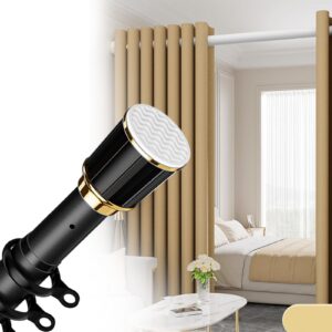 Gardinenstange ohne Bohren Schwarz 40-55cm zum Klemmen für Duschvorhänge und Fenster Badezimmer und Zimmer 360-450cm Tel