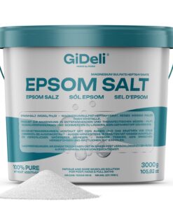 Epsom-Salz 3 kg Magnesiumsulfat Pharmaqualität fußbad entlashen (3000g) Epsom-Salz 3 kg Rein natürlich Pharmaqualität