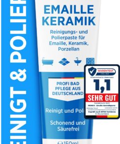 PRINOX Reinigungs und Polierpaste 150ml Emaille, Keramik, Porzellan - Professionelle Reinigung und Pflege für Badpflege