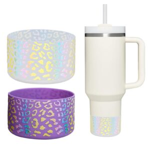 WKieason Silikonmanschette für Stanley Quencher & IceFlow und Hydro Flask - ideal für Outdoor-Adventurer - 2 Stück - kom