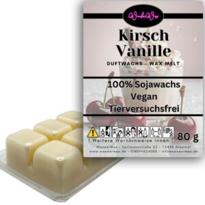 WonderWax Duftwachs Kirsch Vanille für Duftlampe, 6 Würfel, indoor Düfte, Aromatherapie-Wachsmelts, Duftwachs für Raumla