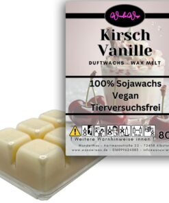 WonderWax Duftwachs Kirsch Vanille für Duftlampe, 6 Würfel, indoor Düfte, Aromatherapie-Wachsmelts, Duftwachs für Raumla