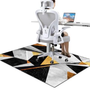 JaevKwzy Bürostuhl Unterlage Schreibtischstuhl Bodenschutzmatte 60x70cm Kratzfest für Parkett und Hartböden Gaming Teppi