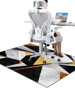JaevKwzy Bürostuhl Unterlage Schreibtischstuhl Bodenschutzmatte 60x70cm Kratzfest für Parkett und Hartböden Gaming Teppi