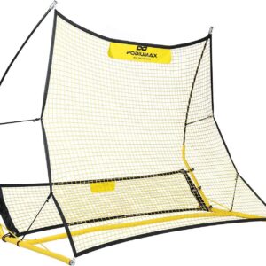 PodiuMax Verbessertes tragbares Fußballtrainer für Fußballspieler beim Training | PodiuMax 2-in-1-Fußball-Rebounder-Net