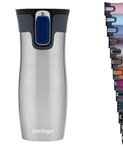 Contigo Thermobecher West Loop Autoseal - Edelstahl Isolierbecher für Bergsteiger mit Autoseal-Technologie, Reise to Go,