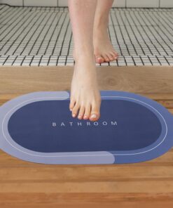 MYLUXY schnell trocknende, saugfähige Badematte, sicherer Rutschfester Belag ideal für Dusche und Küche
