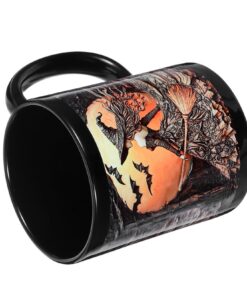 ULTECHNOVO Keramik Hexen Kaffeetasse Halloween Partybecher für Herbst Winter Genuss zu Hause