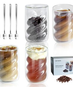 Latte Macchiato Gläser, Temperaturkonstanz Thermoglas Doppelwandige Kaffeegläser, Geschenke