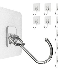 4smile Klebhaken extra stark – 10 Stück mit 15 kg Tragkraft für Küche und Bad, robuste Haken mit 180° drehbarer Tragefun