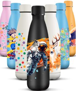HoneyHolly Edelstahl Thermosflasche 500ml BPA-frei Auslaufsicher für Sport & Camping