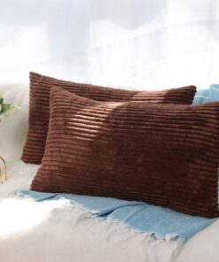CALIYO Kissenhülle Kord Uni 2er Set für Zuhause | CALIYO Kissenbezug 40 x 80 Dekokissen in vielfachen Farben | CALIYO K
