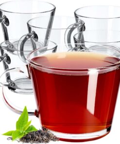 KADAX Teegläser 380 ml, Wassergläser mit Henkel, Gläserset für Tee, Kaffee und Wasser (6 Stück) KADAX Teegläser 380 ml