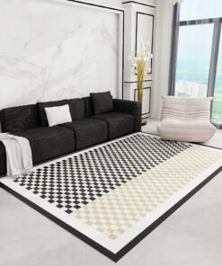 NEYTIIR Unregelmäßiger Baumwollteppich Für Schlafzimmer Und Wohnzimmer Modern Vintage Bohemian