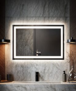 LED Badspiegel mit Beleuchtung - Energieeffizient, modernes Design, warmes Licht 90 x 60 cm LED Badspiegel mit Beleuch