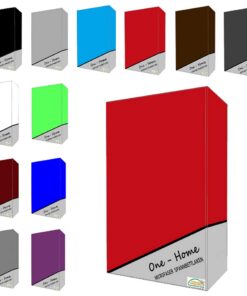 One-Home Microfaser Spannbettlaken mit Rundumgummi - Rot, 140x200 cm - 160x200 cm One-Home Microfaser Spannbettlaken -