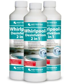 HOTREGA Whirlpool-Reiniger 2in1 Kraftvoll gegen Kalk Bakterien Viren & Gerüche | ideal für Whirlpool Reinigung und Desin