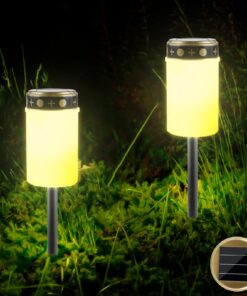 Grablicht Solar LED Wasserdicht Outdoor Grableuchte | Solarbetriebene Grableuchten Lichtsensor Einbau | Grablicht Outdo