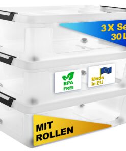 Gardissimo 3 Er Set Aufbewahrungsbox mitClip-Verschluss für Essenz aufbewahren in Europe, BPA-frei transparent | Gardis