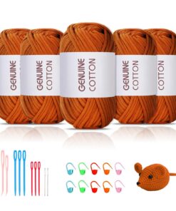 Maxee Dickes Garn Baumwolle zum Häkeln,_chunky Häkelgarn für Anfänger, Kein Geteiltes Häkeln Amigurumi Wolle