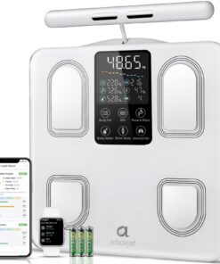 arboleaf Körperanalysewaage – Digitale Personenwaage mit 8‑Elektroden, 27 Körperwerten & App (Körperfett, Muskelmasse, H