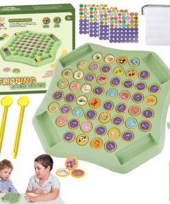 Flip Match Board Game - Gedächtnis Flip Chess für Kinder, Jugendliche und Erwachsene (Obst, Tier) Flip Match Board Gam