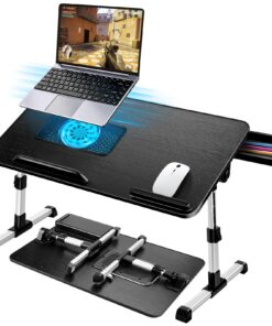 AirOpen Laptoptisch fürs Bett Höhen- und Winkelverstellbar mit Kühler und Schublade