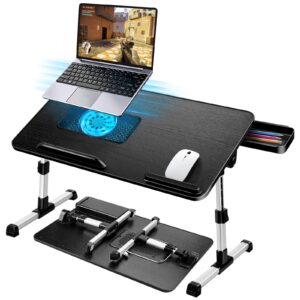 AirOpen Laptoptisch fürs Bett Höhen- und Winkelverstellbar mit Kühler und Schublade