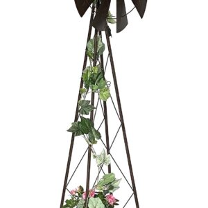 Metallik Windspiel Gartenstecker | Wetterfestes Windrad für den Garten | Bunte Gartenkunstinstallation 170 cm