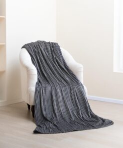 Paco Home Flauschig Kuscheldecke für Wohnzimmer und Sofa, Anthrazit 150x200cm