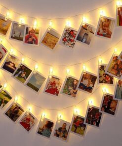 **LED Foto Lichterkette Klammern, warmesgelb, 6M 40LED Batteriebetriebene Fotoclips für Wohnzimmer, Weihnachten, Hochze