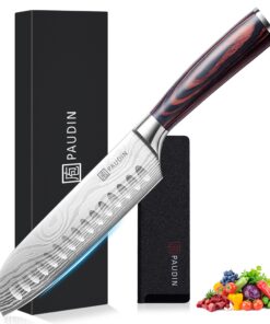 PAUDIN Santokumesser für Küche und Restaurant - 17 cm Klinge aus deutschem Messerstahl mit ergonomischem Griff