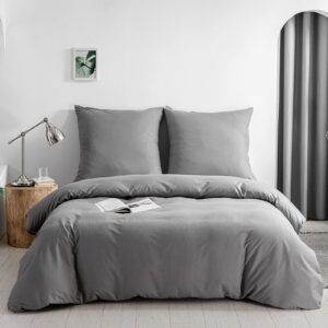 Good Nite 100% Polyester Mikrofaser Bettwäsche Set für Komfort und Hygiene Anthrazit 240x220cm+80x80cm*2 Reißverschluss