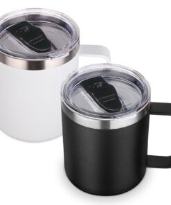 Volhoply isolierte Edelstahl-Kaffeebecher, doppeltwandig, halten heiß/kalt, ideal fürOutdoor-Aktivitäten(Assortiert, 420