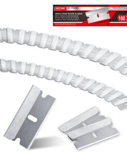 HAUTMEC 100 Pack einschneidige Rasierklingen | ultrascharf | rostbeständig | für Industrie und Heimwerker | 25029