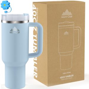 Tumbler 40oz Kühlt 10 Stunden - Thermobecher mit Strohhalm für Outdoor Aktivitäten - BPA Frei Trinkflasche Gletscher Küh