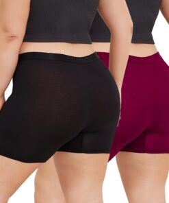 **INNERSY Boxershorts für Damen Großgrösse Microfaser Unterhosen 2er Pack** | **INNERSY Boxershorts Damen Große Größen
