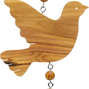 SIKORA BS-OH Baumschmuck Olivenholz Anhänger H ca 9cm - Olivenholz Taube mit Herz - 28 Modelle wählbar, Top-Suchbegriff