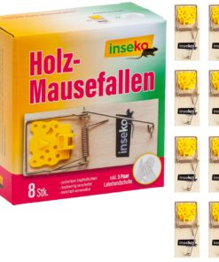 Inseko Mausefallen 8 Stueck I Hochwertig I Wiederverwendbar I Inklusive Handschuhe