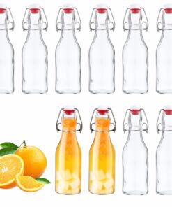 10er Set Glas Bügelflaschen 250ml mit Bügelverschluss - Ideal für Sirupe, Speiseöle & Aromatisierte Essige