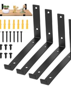 Schwarzrote Industrielle Regalhalterungen für Schwere Lasten | Schwimmende Wandhalterung für Industrielle Regale | Star